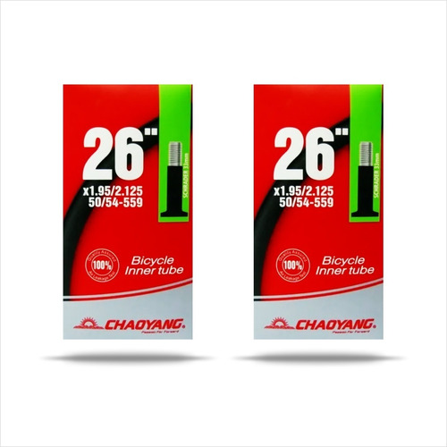 Imagen 1 de 2 de Kit X 2 Cámaras Bicicleta Chaoyang 26 X 1.95/2.125 V/auto A1