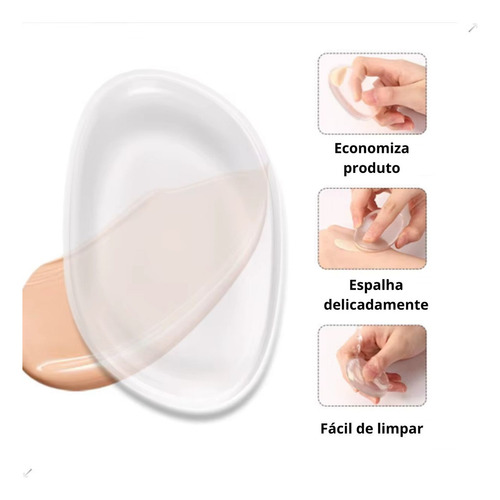1 Silisponge Esponja De Silicone Faz Francesinha E Maquiagem