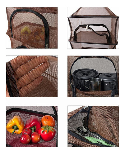 Desy & Feeci Red Seca Para Camping, 4 Capas Para Colgar Al A