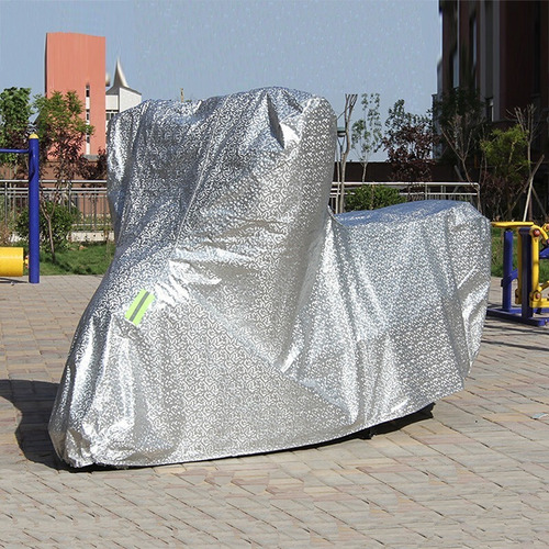 Carpa Funda Cubre Moto Impermeable Uv Peva(vinilo) + Algodon