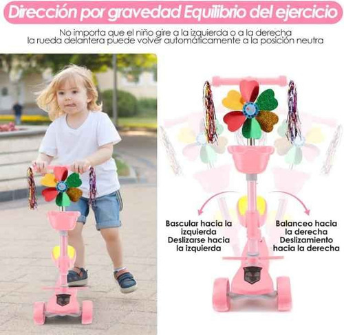 Monopatin 3 Ruedas Con Luces Led Y Reproductor De Música Int