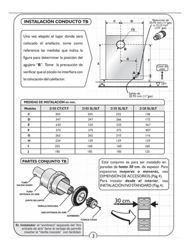 Imagen 4 de 5 de Calefactor Tiro Balanceado Emege Euro 2000 Calorias Multigas