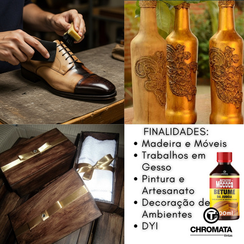 Betume Da Judéia Envelhecedor Artesanato Tingidor Concentrado Mococa Chromata 100 Ml