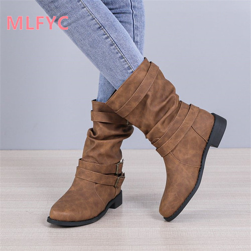0 Botas Grandes Y Redondas Para Mujer, Botas Og Snow Headabl