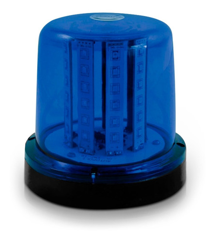 Sinalizador Giroflex Led Azul 10w 12v 7 Efeitos De Luz