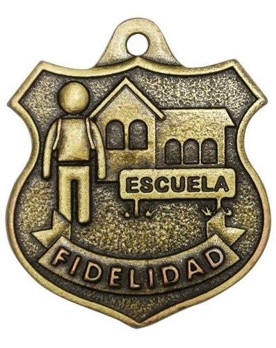 Medalla De Fidelidad Oro Antiguo Foto Al Reverso