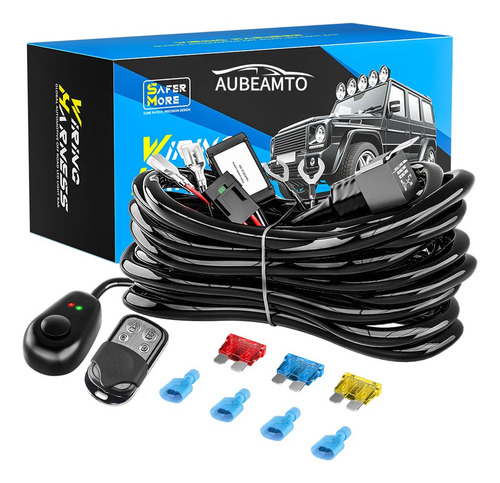Car Led Work Light Wiring Harness Kit With Wireless Control,