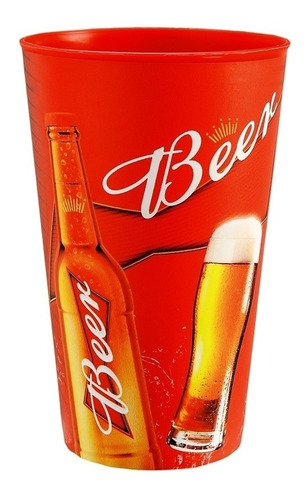 Copo Grande Cerveja Vermelho 550 Ml - Estilo Budweiser