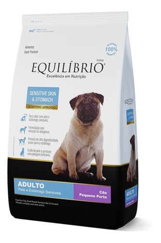 Ração Equilibrio Sensitive Skin&stomach Raca Pequena 2,5kg