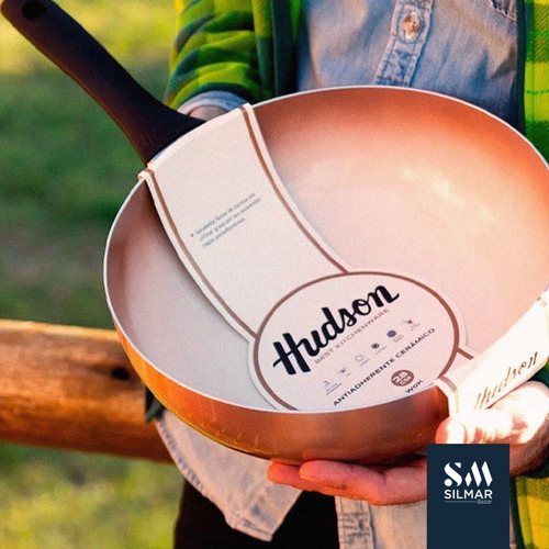 Imagen 5 de 10 de Set Ollas Hudson Ocre Bateria Cocina Completo Antiadherente