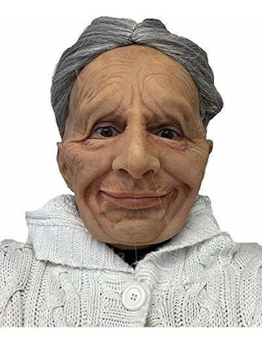 Mary The Librarian Old Lady With Attached Grey Hair Mask By 