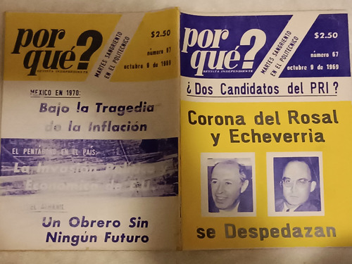 Revista Por Que? Años 60,s # 67 Corona Del Rosa Y Echeverria
