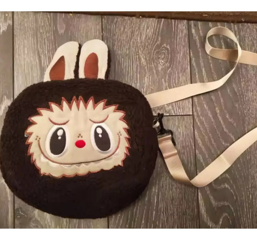 Bolso Novedad Crossbody De Peluche Exciting Macaron La Bubu Marrón Esponjoso Plastico Marrón Oscuro