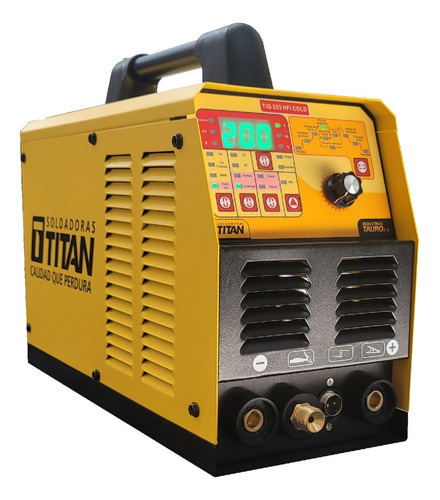 Soldadora Tig Inverter Titan 253 Hfi Cold Fab Ind. Tauro S A Color Amarillo Frecuencia 50 Hz