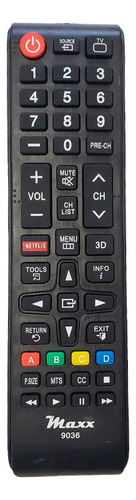 Control remoto compatible con televisores inteligentes LED Samsung, 4K, negro