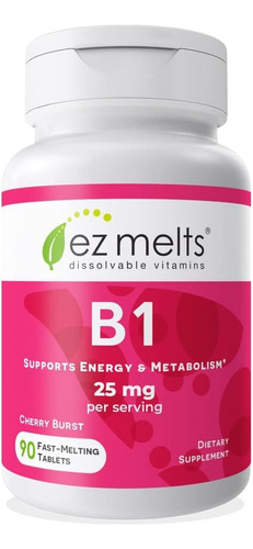 Ez Melts Vitamina B1 25mg Energia Y Metabolismo 90tabletas