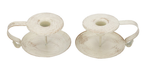 Portavelas Cónico, 2 Unidades, Soporte De Hierro Simple Con