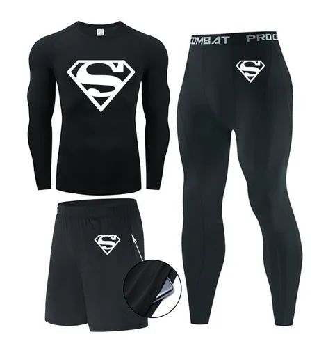 Conjunto Deportivo Hombre, Superman, Short + Licra + Playera