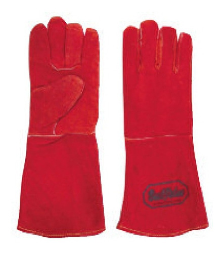 Guante Soldador Cuero Rojo 36cm Slender K37