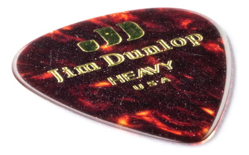 Caparazón de tortuga Dunlop Heavy Celuloid, estándar, color marrón, tamaño pesado