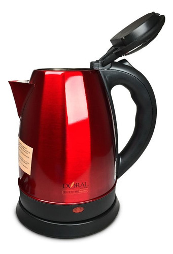 Hervidor Munster Acero Inoxidable 1.8 Lts Doral Color Rojo