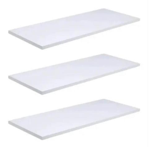 Prateleiras Para Parede Escritorio 30x15 Mdf Branco