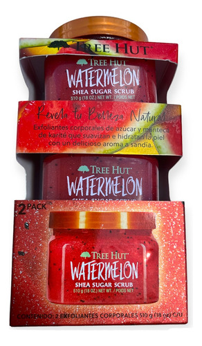 Exfoliante Corporal Tree Hut 2 Pzas De 510 G Watermelon