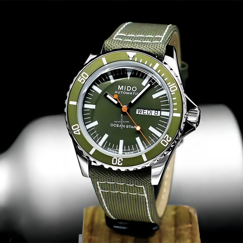 Relógio Mido Ocean Star M0268301809100 Tribute 40,5 Verde Mm