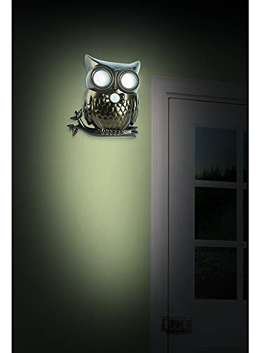 Luz Decorativa Búho Sensor De Movimiento Led, Negro Jb7682