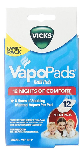 Repuestos Para Humidificador Vicks Pads X 12 Unidades Color Azul N A