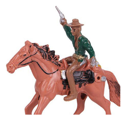 Paquete De 8 Figuras De Vaquero Del Con Caballo Para Niños