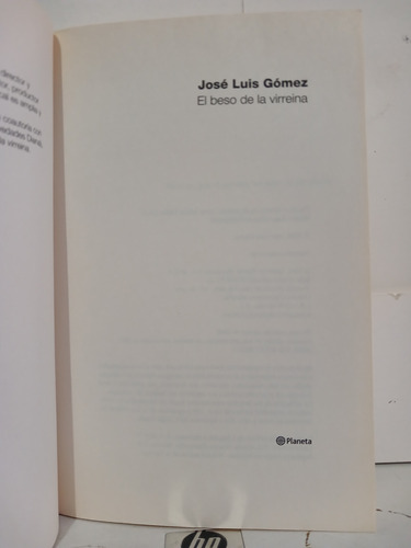 El Beso De La Virreina, José Luis Gómez, Primera Edición (Usado)