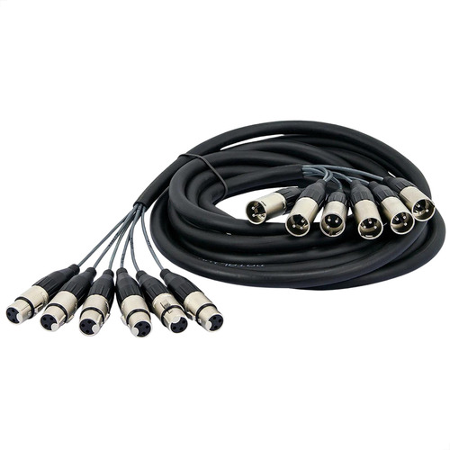 Multicabos Com Conectores Xlr 6 Vias - Santo Ângelo 40 Mts