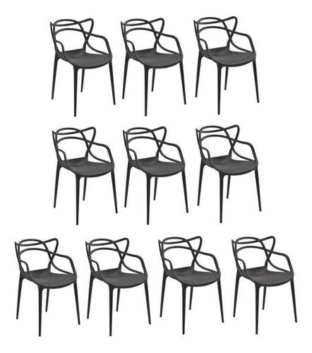 Conjunto 10 Cadeiras Allegra Pp