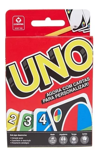 Jogo Cartas Uno Inteligente Brincar Adulto Original Familia