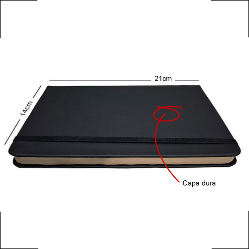 Caderneta Anotação A5 Capa Dura Moleskine Com Pauta 80 Fl