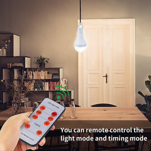 Luz Nocturna F, Bombilla De 7 W, Lámpara Solar Para Acampar,