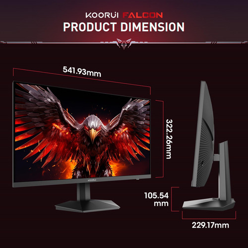 Koorui Gaming Monitor, 24 Ips Display, 165hz Fhd Computer Mo