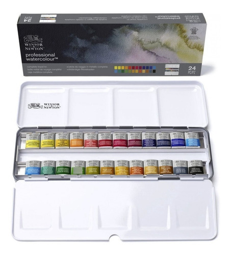 Aquarela Prof Winsor & Newton Lightweight Sketchers 24 Cores