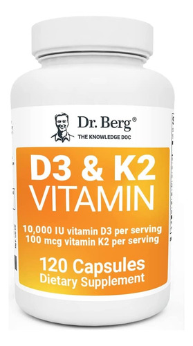 Vitamina D3 10000 Y K2 Mk7 120 Caps 