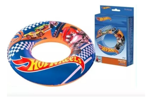 Salvavidas Swim Ring Hot Wheels 56cm Inflable Bestway 93401