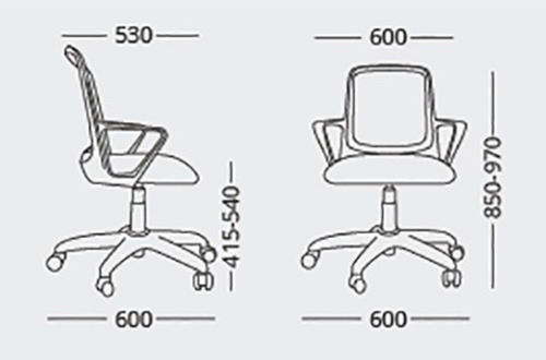 Sillón Oficina Fresa Regulación Neumática Apoyabrazo Kromo-s