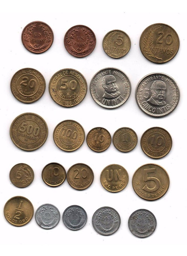 Peru Lote 23 Monedas Diferentes Muy Antiguas