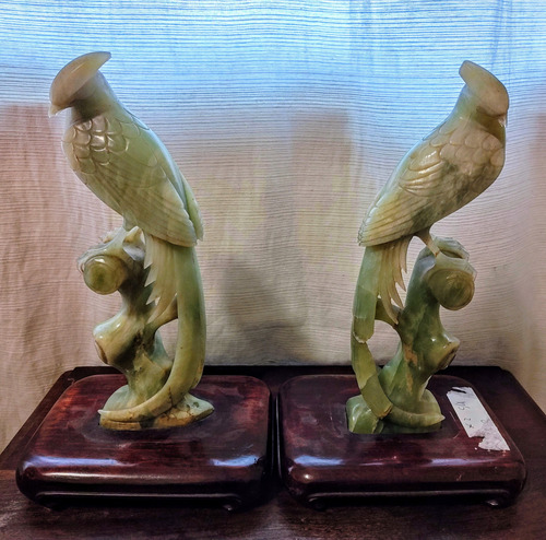 Antiguas Figuras Pareja De Pájaros (Usado)