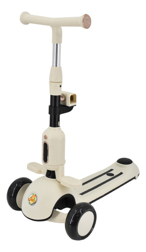 Scooter Patin 5 En 1 Para Niños Desmontable Con Baston Push Color Beige Sin Nombre