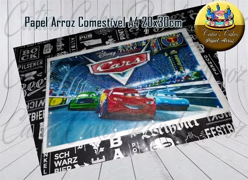 Carros Cars Disney Papel De Arroz Para Bolo Comestível