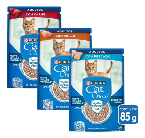 80 Sobres Cat Chow Gato Adulto Sabores Surtidos