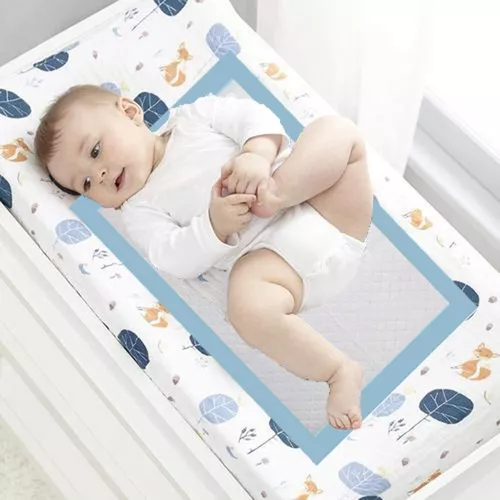 Cambiador desechable para bebé, 100 unidades gruesas y de alta absorción de  incontinencia con tela transpirable, impermeable, suave no tejida