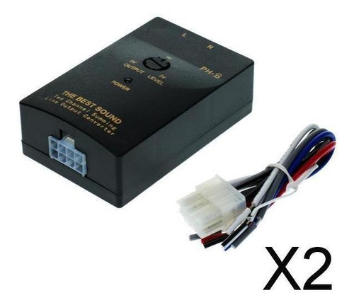 2xcar Audio Rca Parlante Convertidor De Salida De Nivel Alto