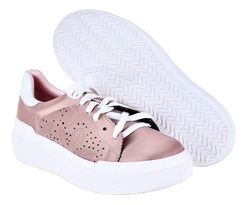 Tenis Mujer Plataforma Piel Sintetica Sneakers Casual Moda